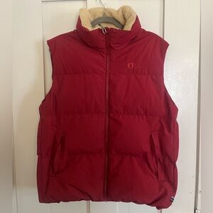 Picture Women’s Red Puffer Vest With Sherpa Lining